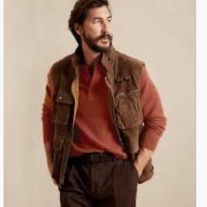 Banana Republic CApua Merino Utility Henley Sweater Men’s Size L